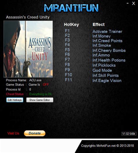 assassin's creed unity trainer